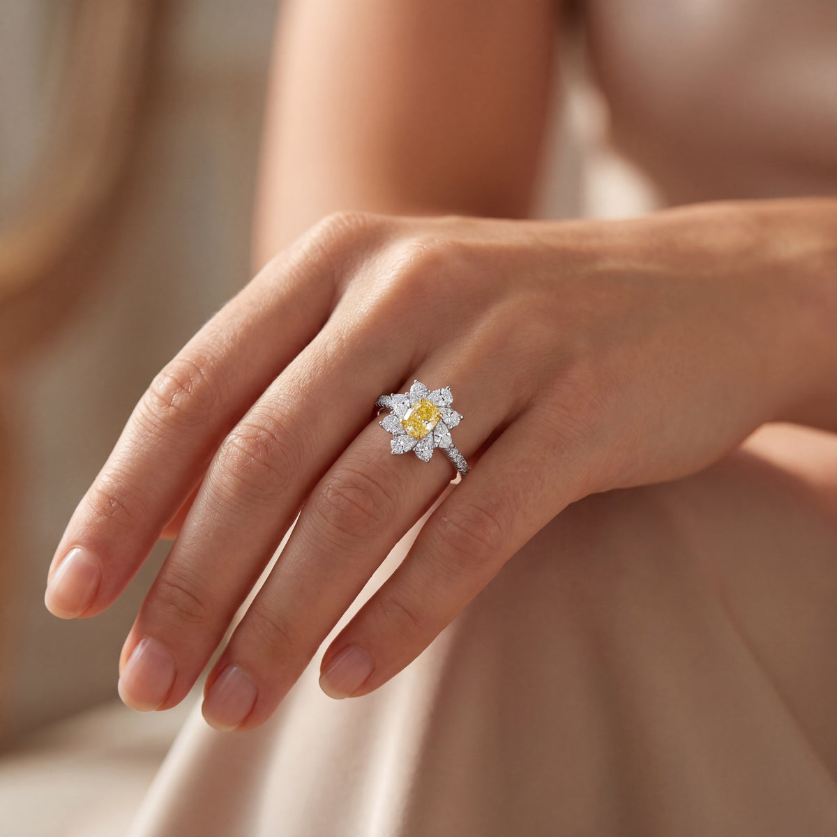 Flora - Oval Yellow Diamond 0.50ct, view 2 — Levendi Jewellers