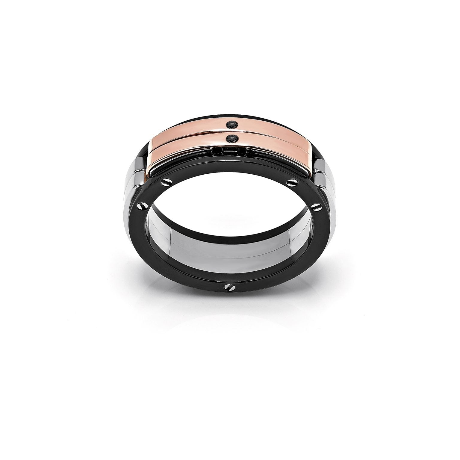 Baraka Freestyle Black Diamond & Rose Gold Ring