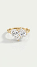 Levendi Toi & Moi - Pear cut Twins Engagement Ring