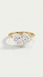 Levendi Toi & Moi - Pear cut Twins Engagement Ring — Levendi Jewellers