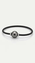 Tahitian Pearl & Diamond Rondelle Bracelet