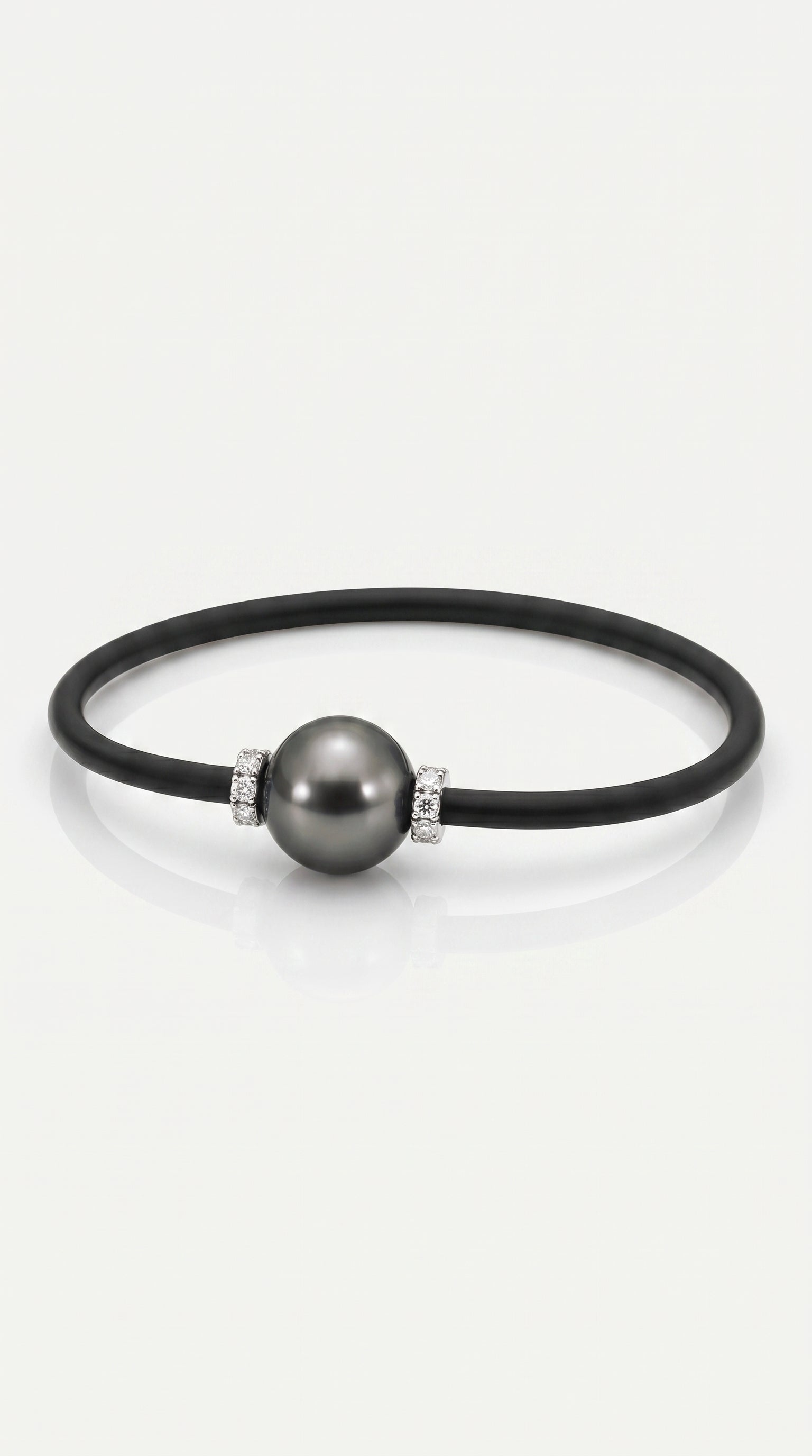 Tahitian Pearl & Diamond Rondelle Bracelet