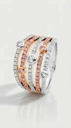 Argyle Essence - Odessa 5 Bands Diamonds Ring — Levendi Jewellers