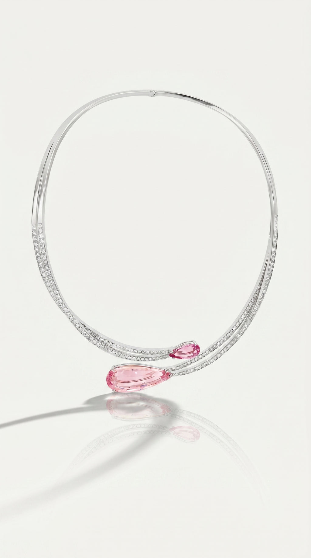 Morganite & Diamond Tennis Necklace — Levendi Jewellers