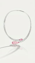 Morganite & Diamond Tennis Necklace
