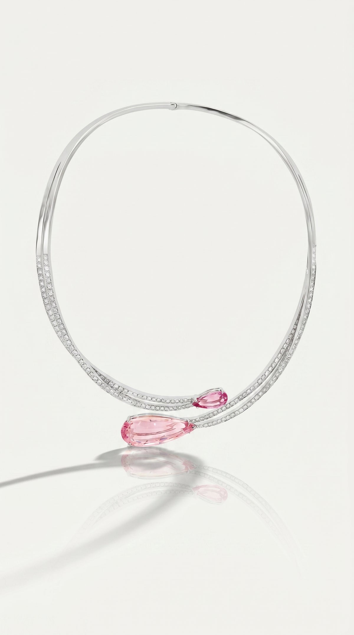 Morganite & Diamond Tennis Necklace — Levendi Jewellers