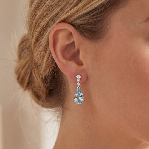 Aquamarine Drop Earrings