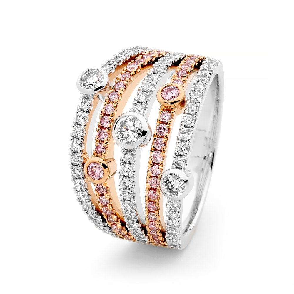 Argyle Essence - Odessa 5 Bands Diamonds Ring