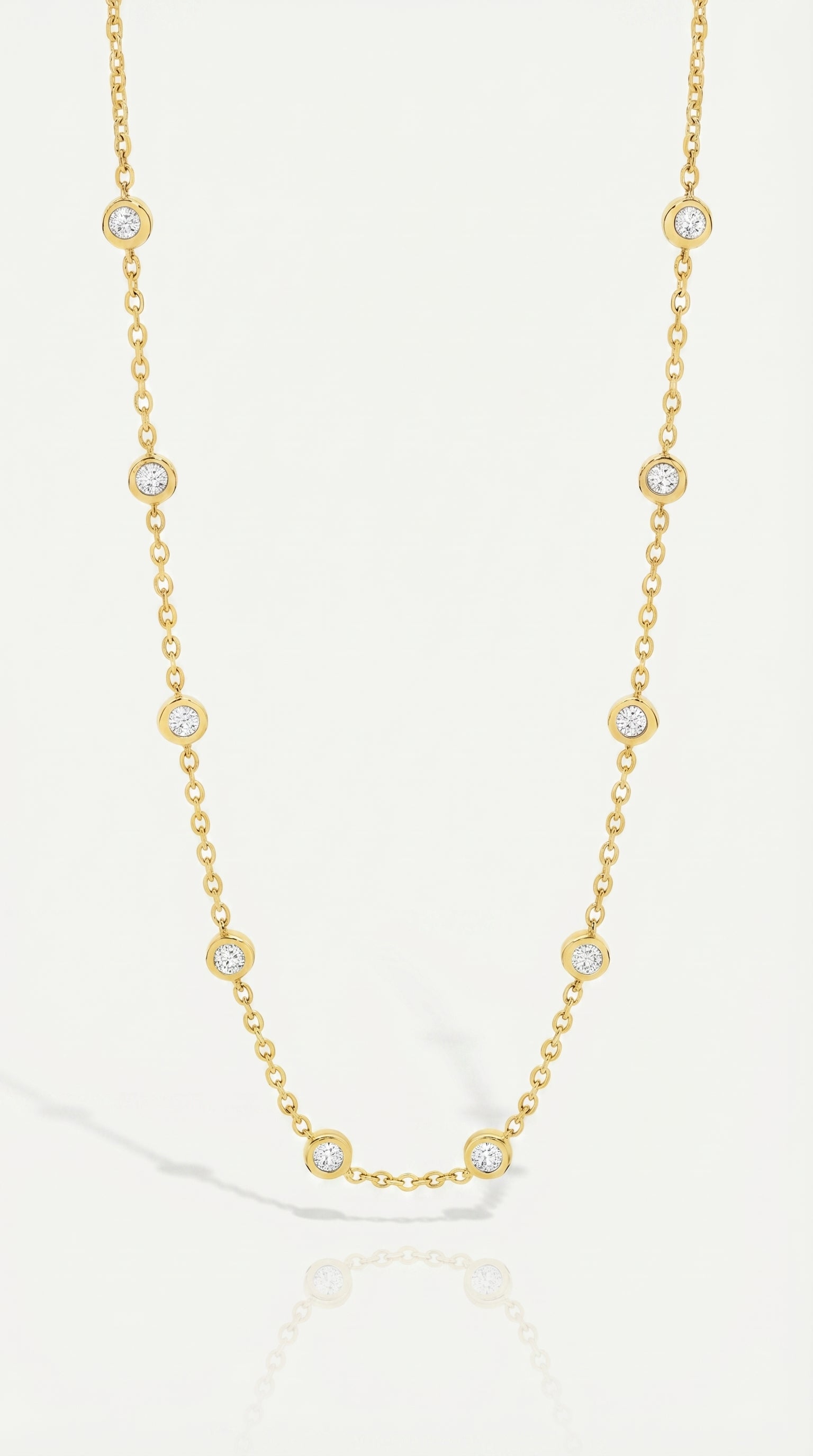 Pure Line - 40 Diamonds Bezel Necklace