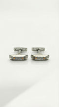 Slim Steel & Gold Cufflinks