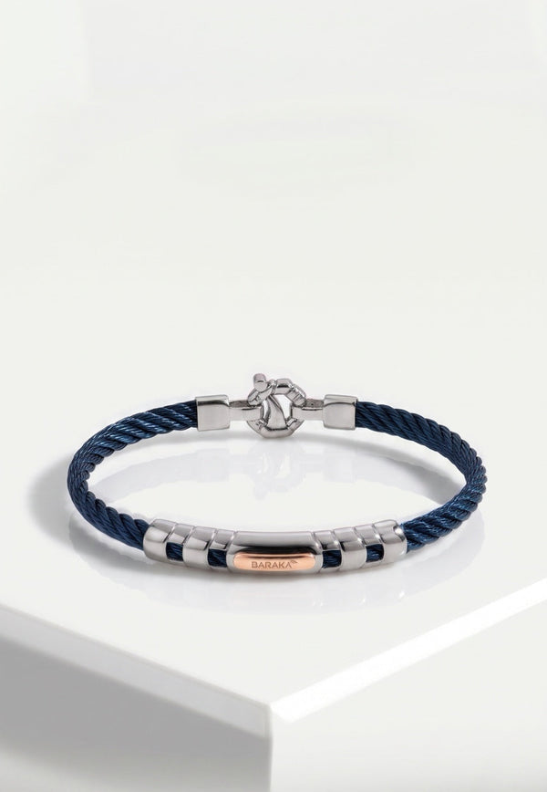Baraka 316L Wide Rope Blue PVD Bracelet — Levendi Jewellers