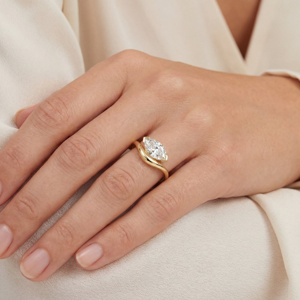 Levendi Wave of Love - Marquise Soft Curve, view 2 — Levendi Jewellers
