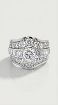 The Sovereign 3 Row Diamond Ring