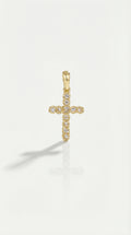 Thea - Petite Yellow Gold Diamonds Cross