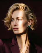 Les Jardins Emerald Earrings, view 2 — Levendi Jewellers
