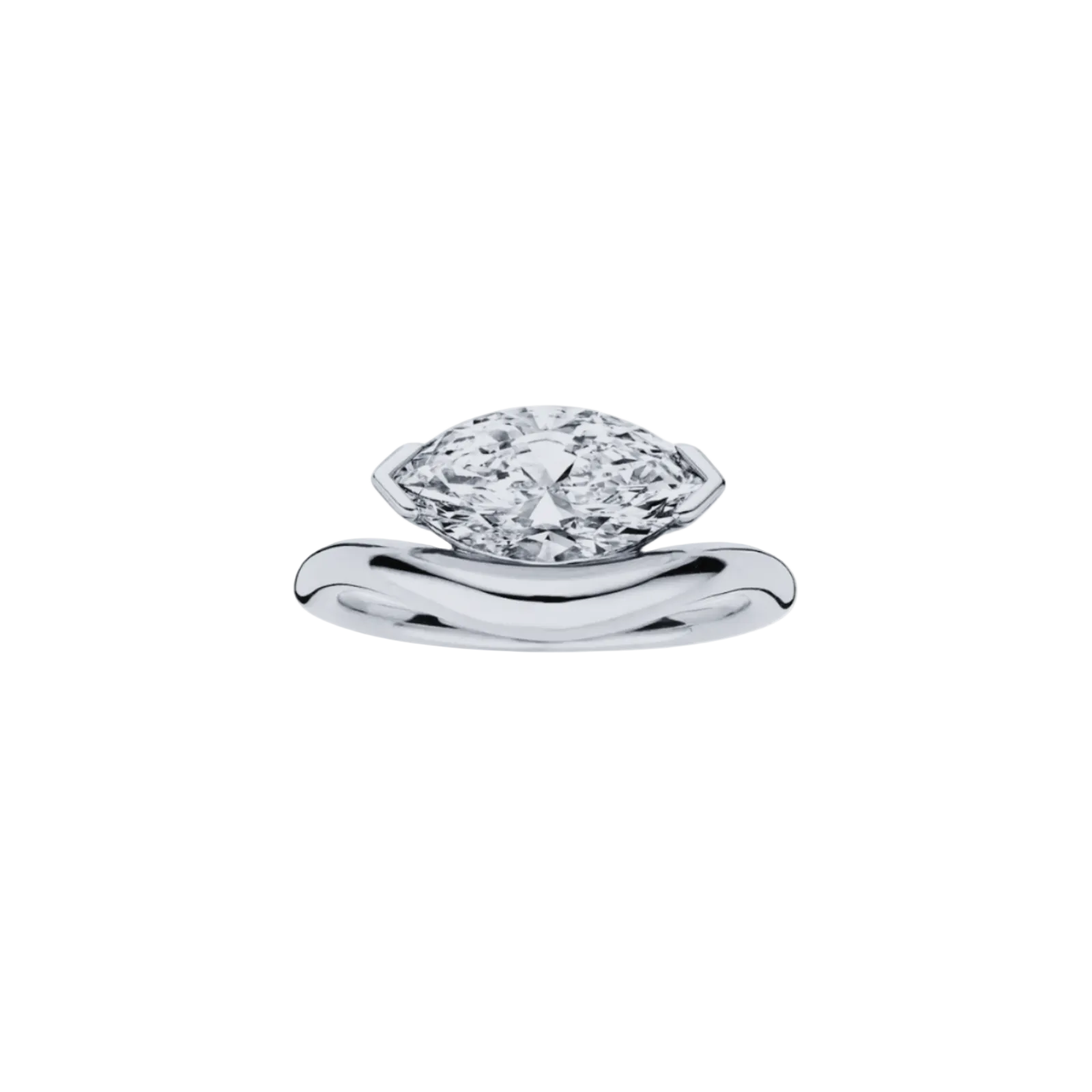 Levendi Wave of Love - Marquise Engagement Ring