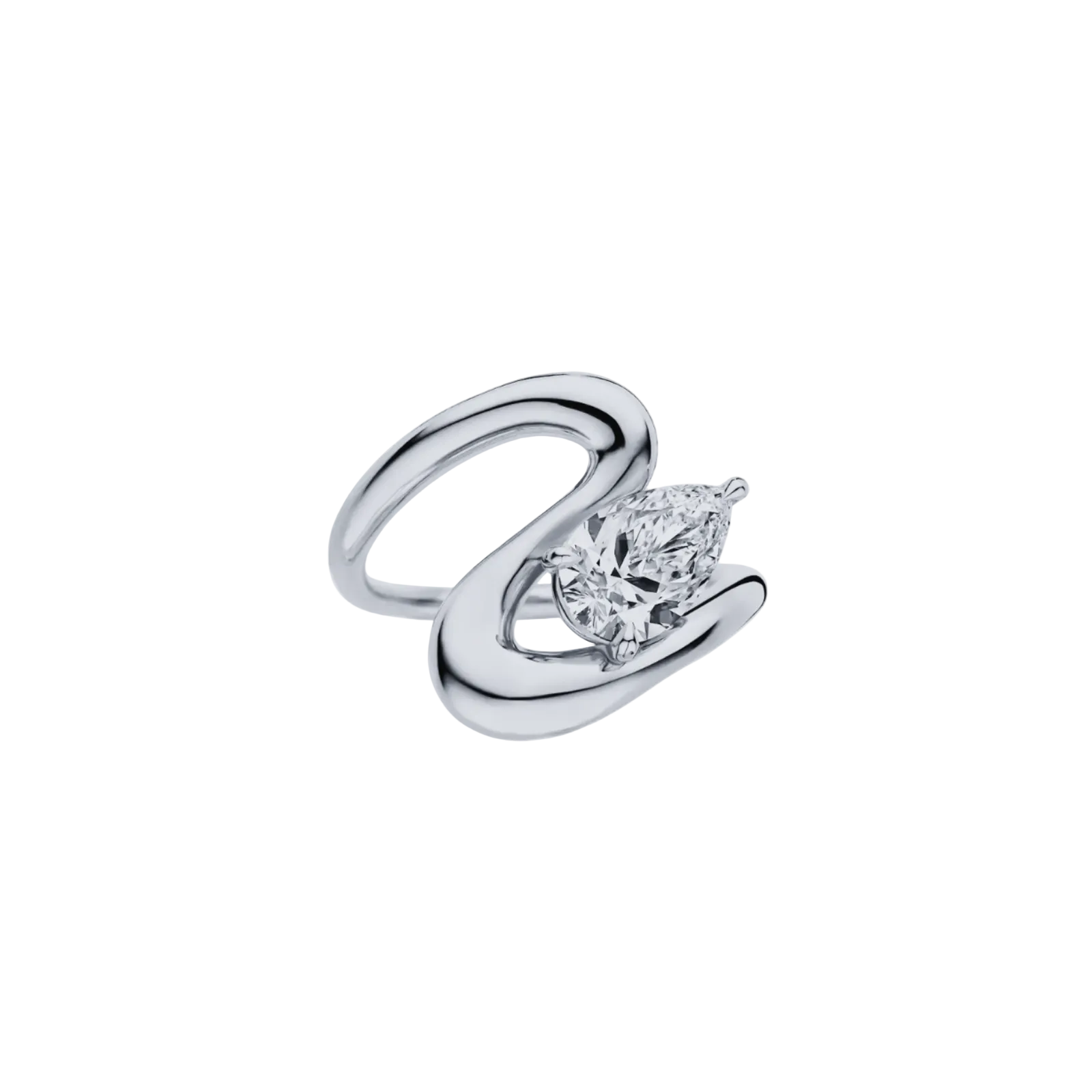 Levendi Wave of Love - Pear Cut Engagement Ring
