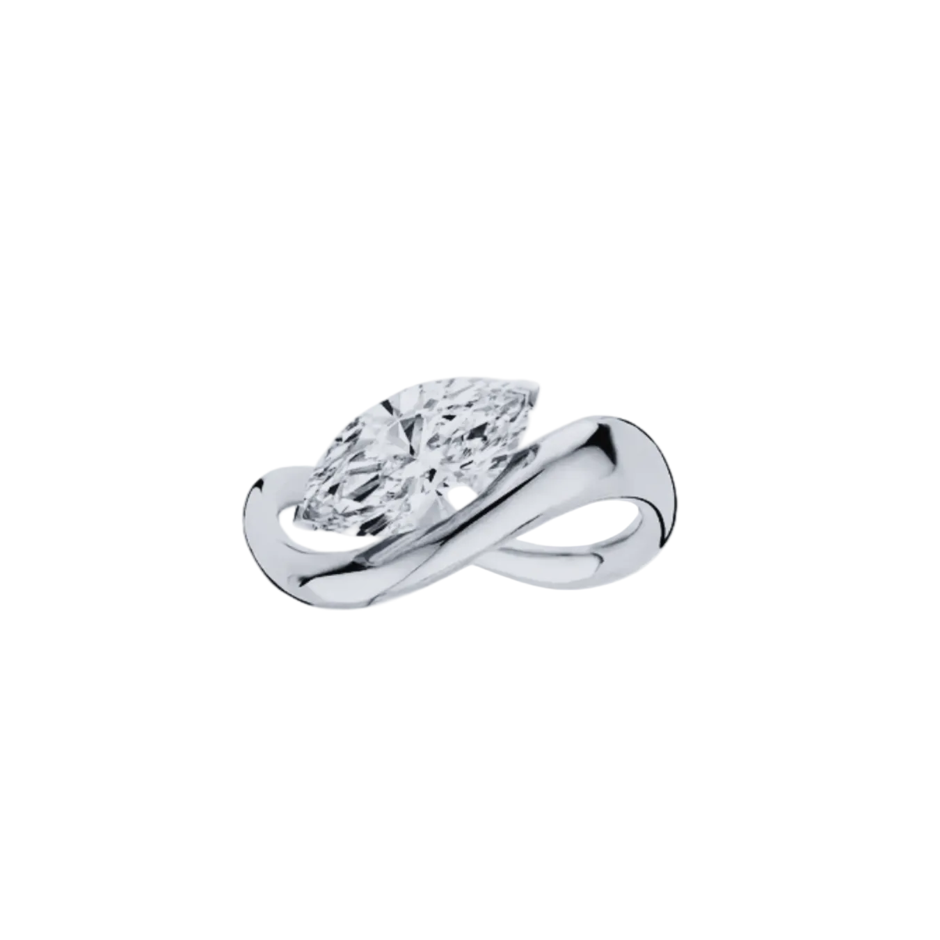 Levendi Wave of Love - East West Marquise Engagement Ring