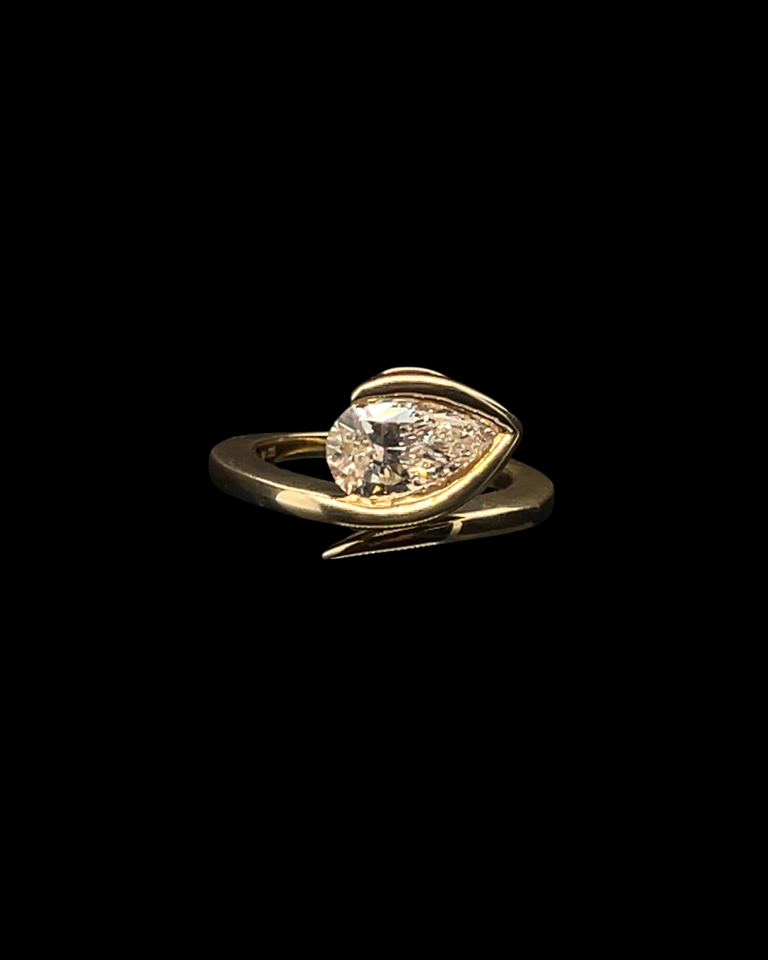 Lab Grown - Pear Cut 2.05 CT Engagement Ring