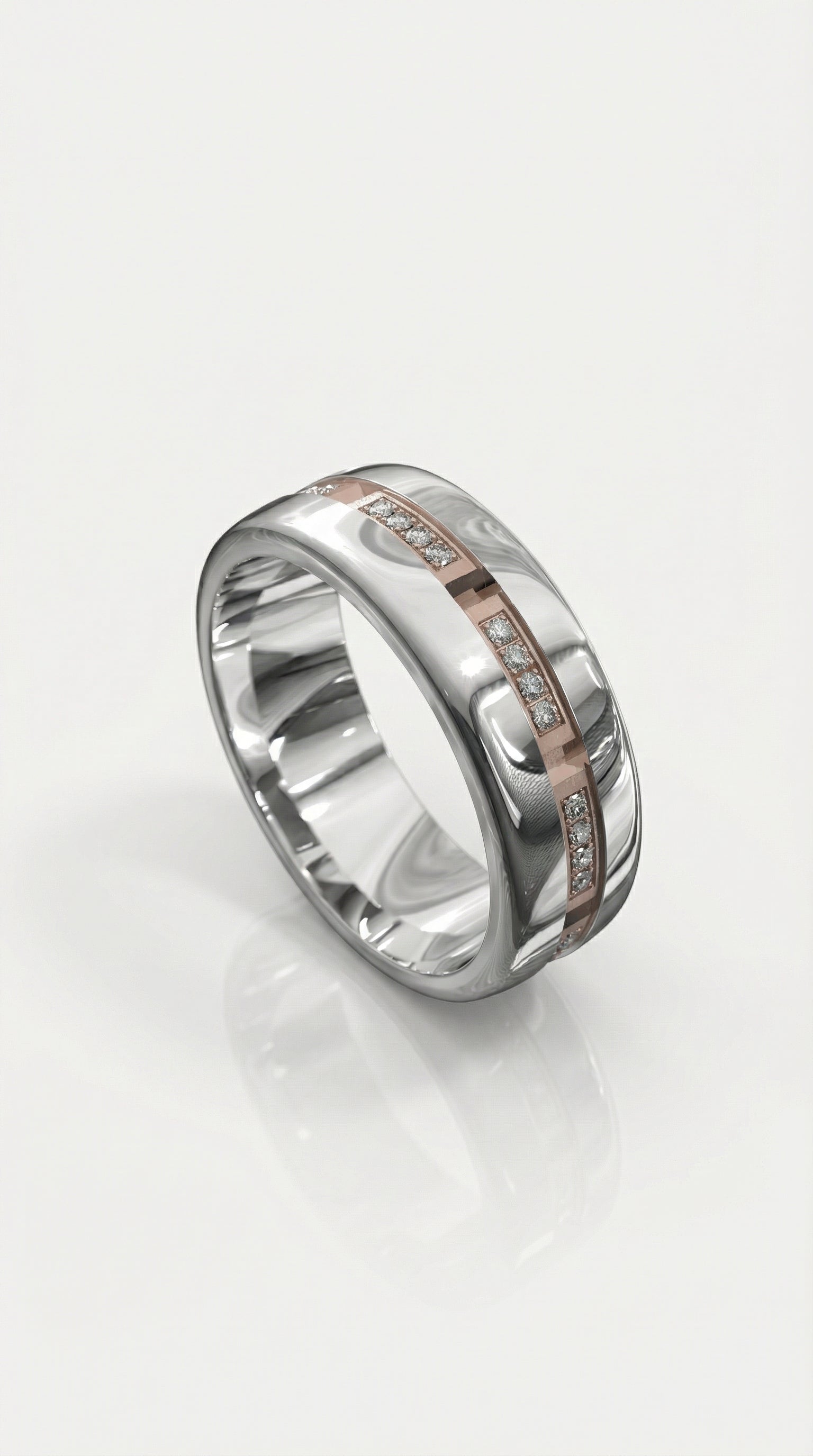 Half Round Diamond Band