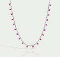 Candy Rubies & Diamond Tennis Necklace