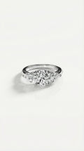 Levendi Classic - Trilogy Round & Pear cut Engagement Ring