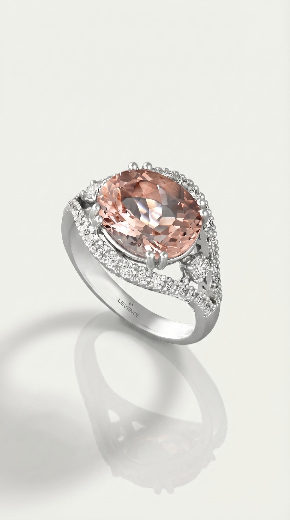 Pink Morganite and Diamond Ring — Levendi Jewellers