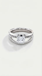 The Ellipse Cushion Cut Diamond Ring — Levendi Jewellers