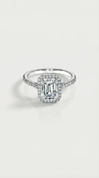 Levendi Classic - Emerald Cut Halo Engagement Ring — Levendi Jewellers