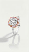 Argyle Essence - Odessa Halo Engagement Ring
