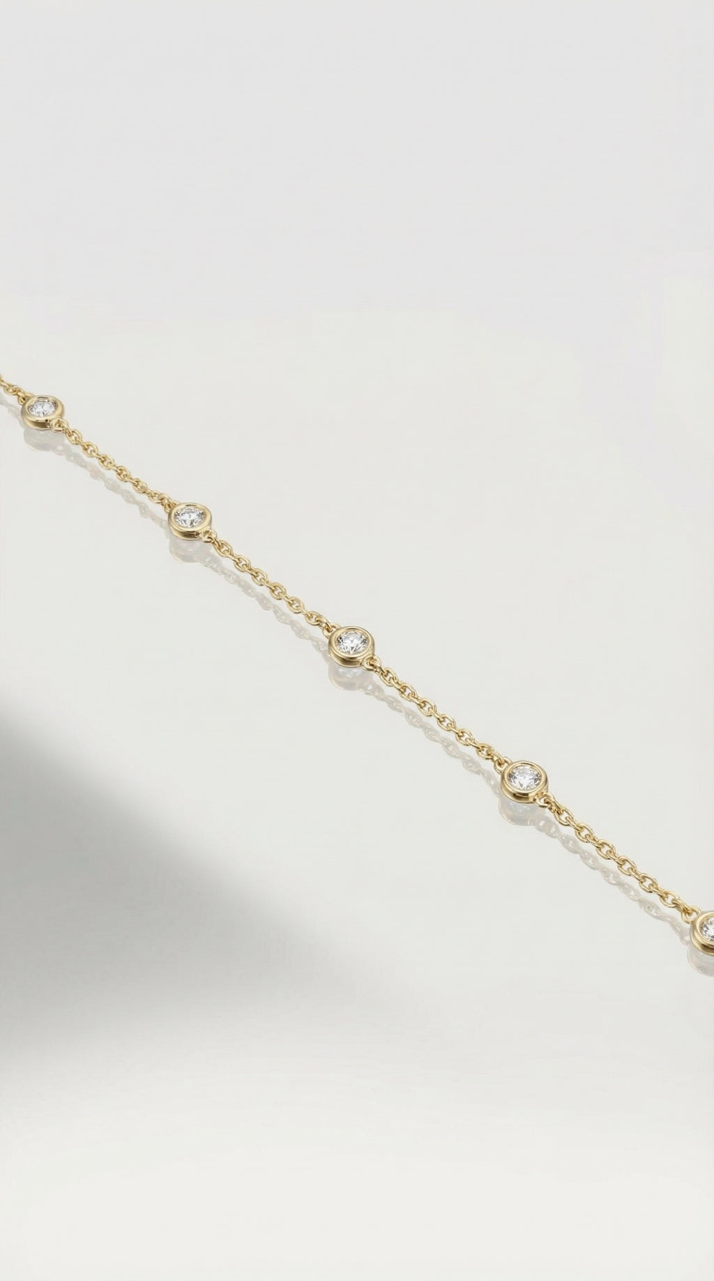 Pure Line - 6 Round Bezel Set Fine Bracelet — Levendi Jewellers