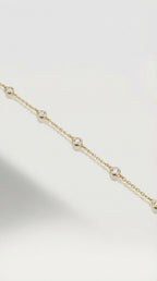 Pure Line - 6 Round Bezel Set Fine Bracelet — Levendi Jewellers