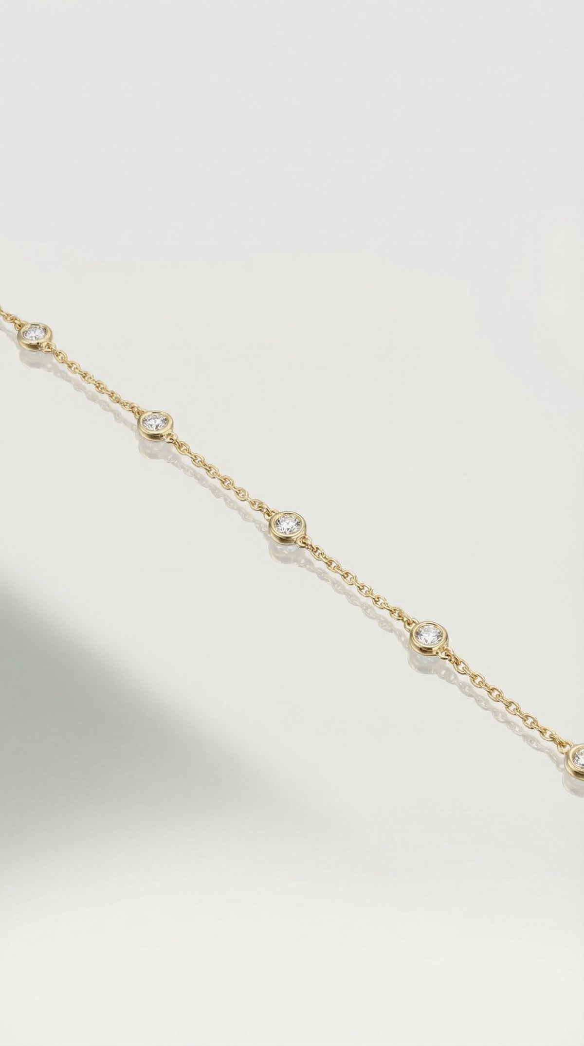 Pure Line - 6 Round Bezel Set Fine Bracelet — Levendi Jewellers