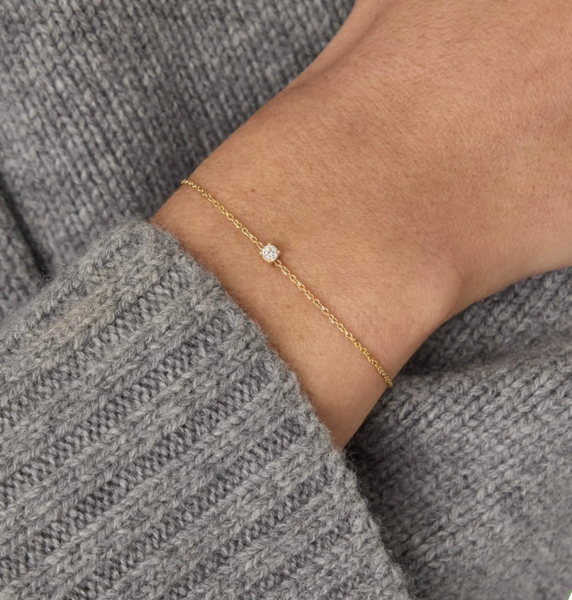 Levendi Essentials - Round Diamond Fine Bracelet, view 2 — Levendi Jewellers