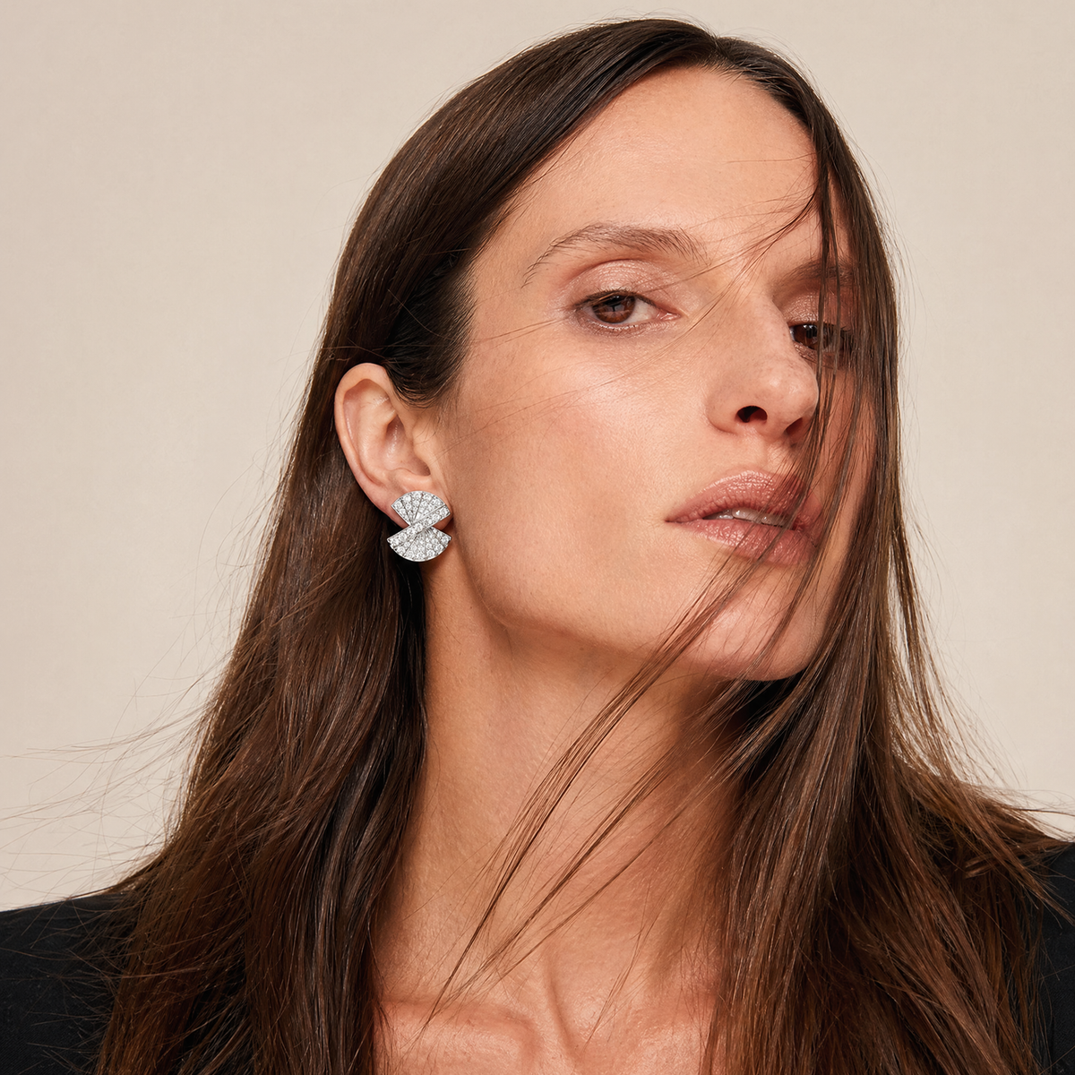 Levendi Diamond Stairway Earrings, view 2 — Levendi Jewellers
