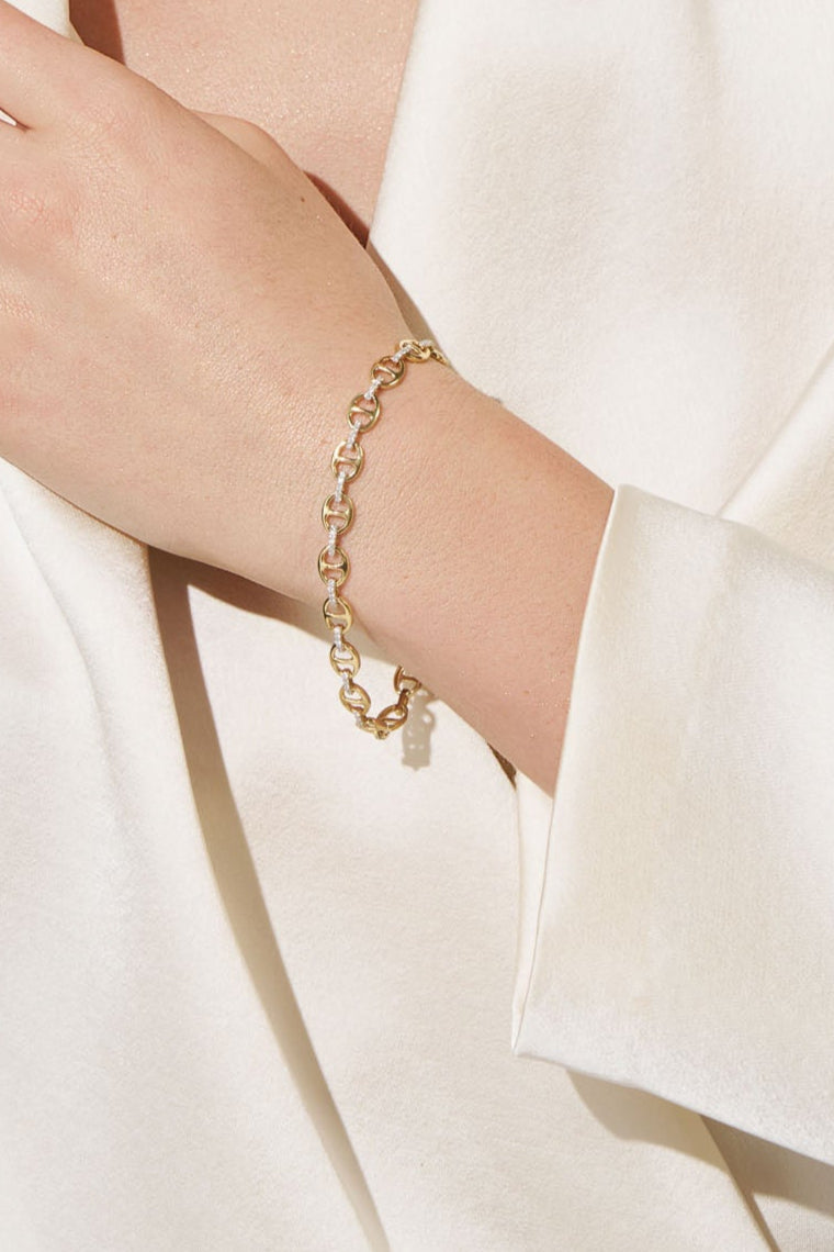 Anchor Links Diamond Bracelet
