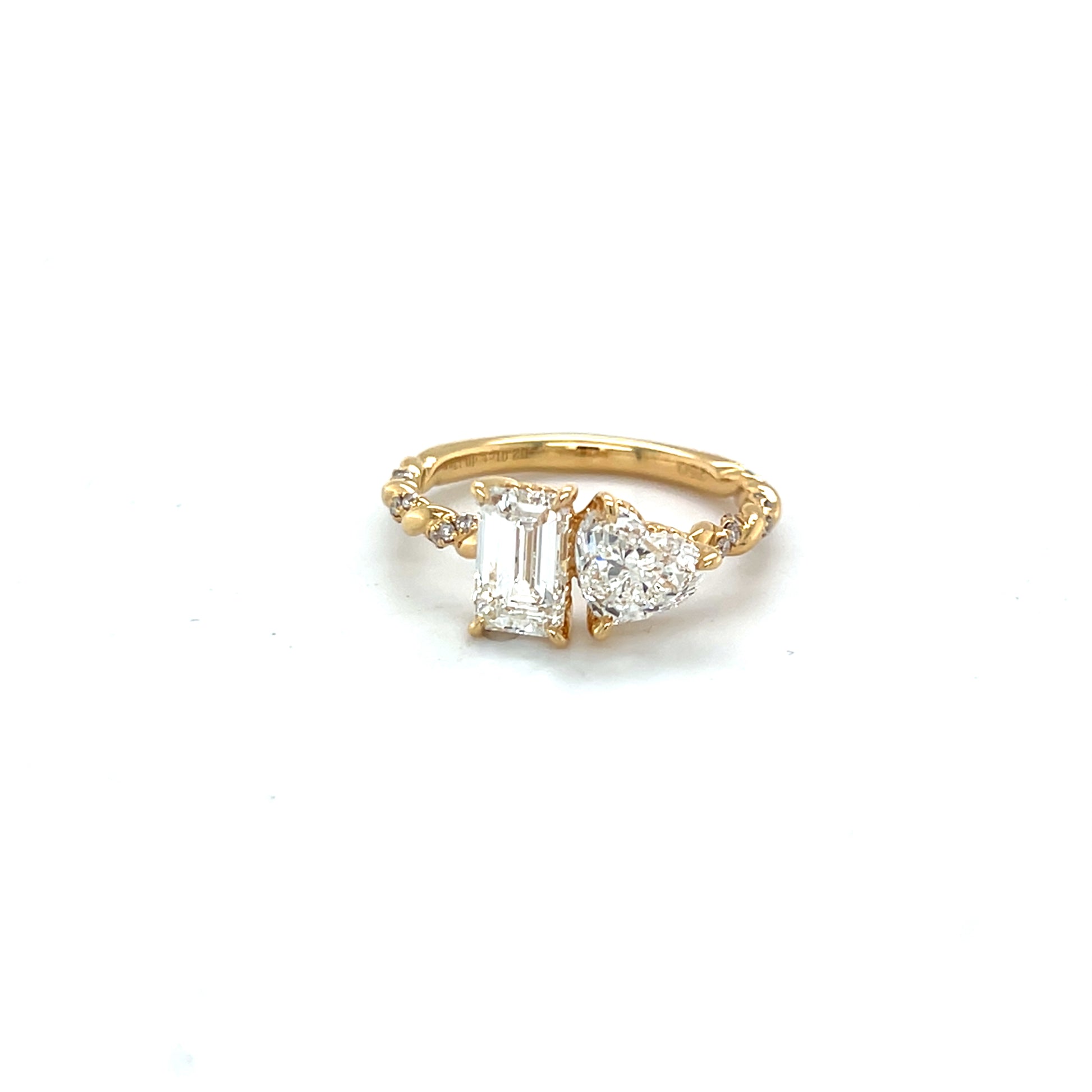 WAVE OF LOVE - Toi & Moi Interlaced Rose Gold Ring.