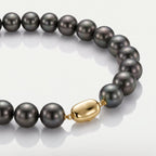 Tahitian Pearl Strand Necklace Graduated 10-13.5 mm Bean Clasp, view 2 — Levendi Jewellers