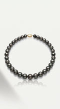 Tahitian Pearl Strand Necklace Graduated 10-13.5 mm Bean Clasp