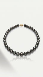 Tahitian Pearl Strand Necklace Graduated 10-13.5 mm Bean Clasp — Levendi Jewellers