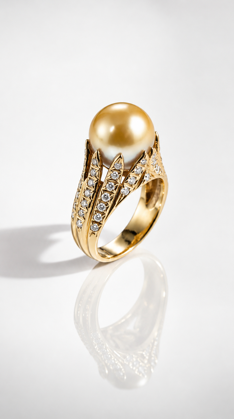 Sea Sovereign Yellow Gold South Sea Pearl Cocktail Ring — Levendi Jewellers