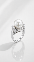 Australian South Sea Pearl & 3.00ct Baguette Diamond Ring