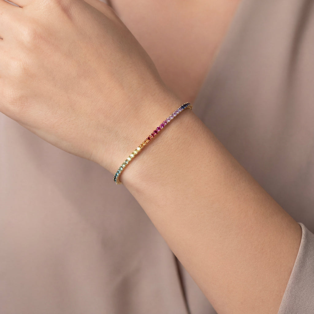 Ombré Sapphires Tennis Bracelet, view 2 — Levendi Jewellers