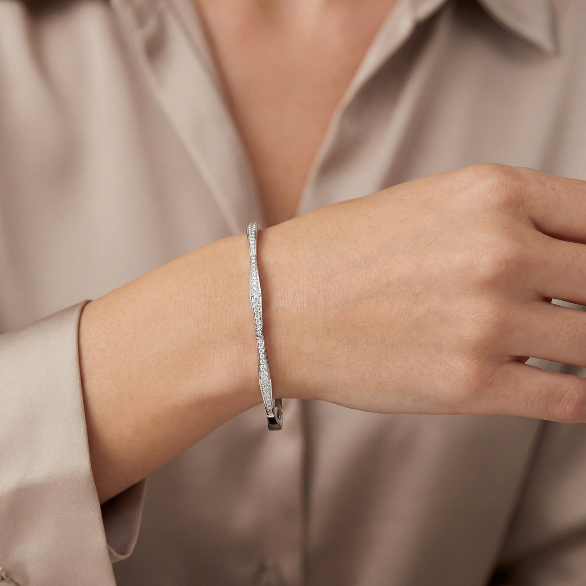 Bamboo Diamonds Bangle — Levendi Jewellers