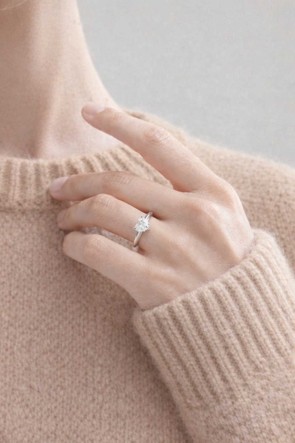Levendi Classic - Heart Cut Engagement Ring, view 2 — Levendi Jewellers