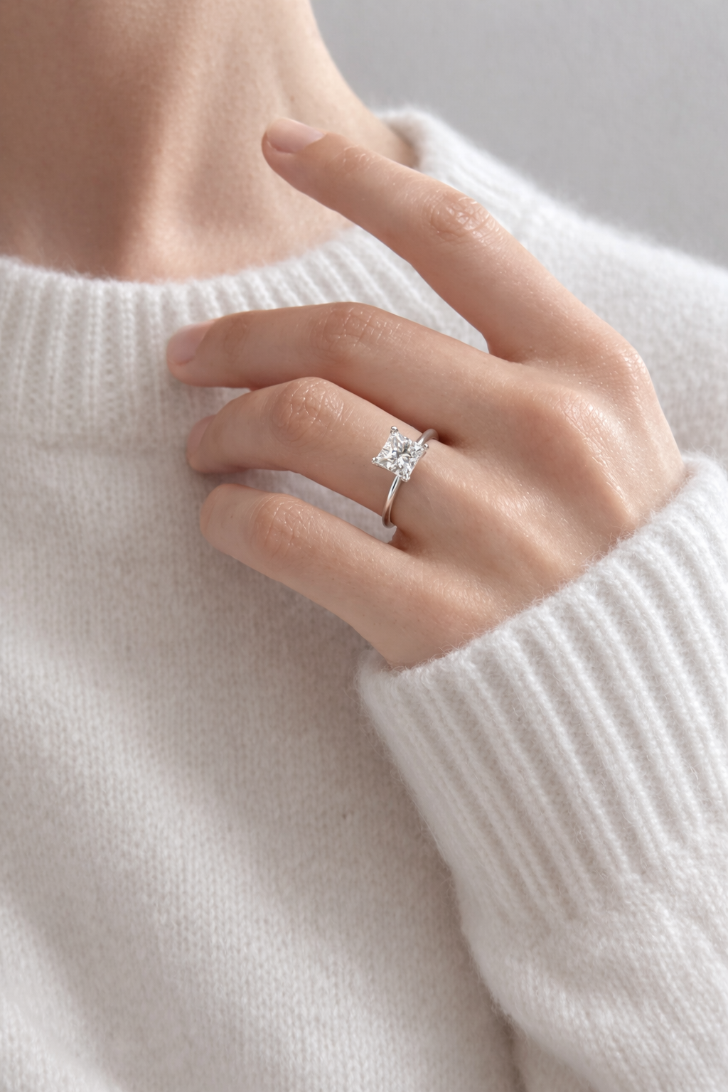 Levendi Classic - Princess Cut Engagement Ring, view 2 — Levendi Jewellers