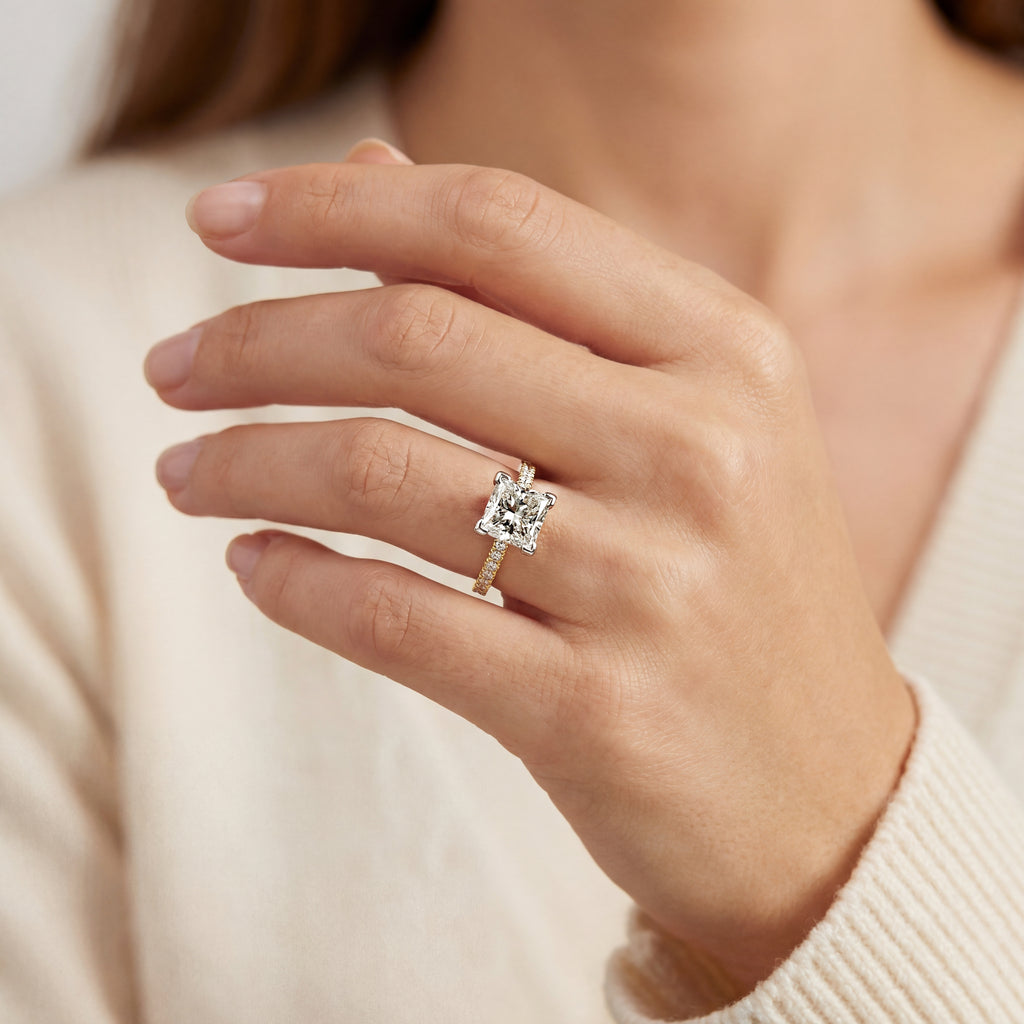 Levendi Classic - Princess Cut Diamond Two Tones, view 2 — Levendi Jewellers
