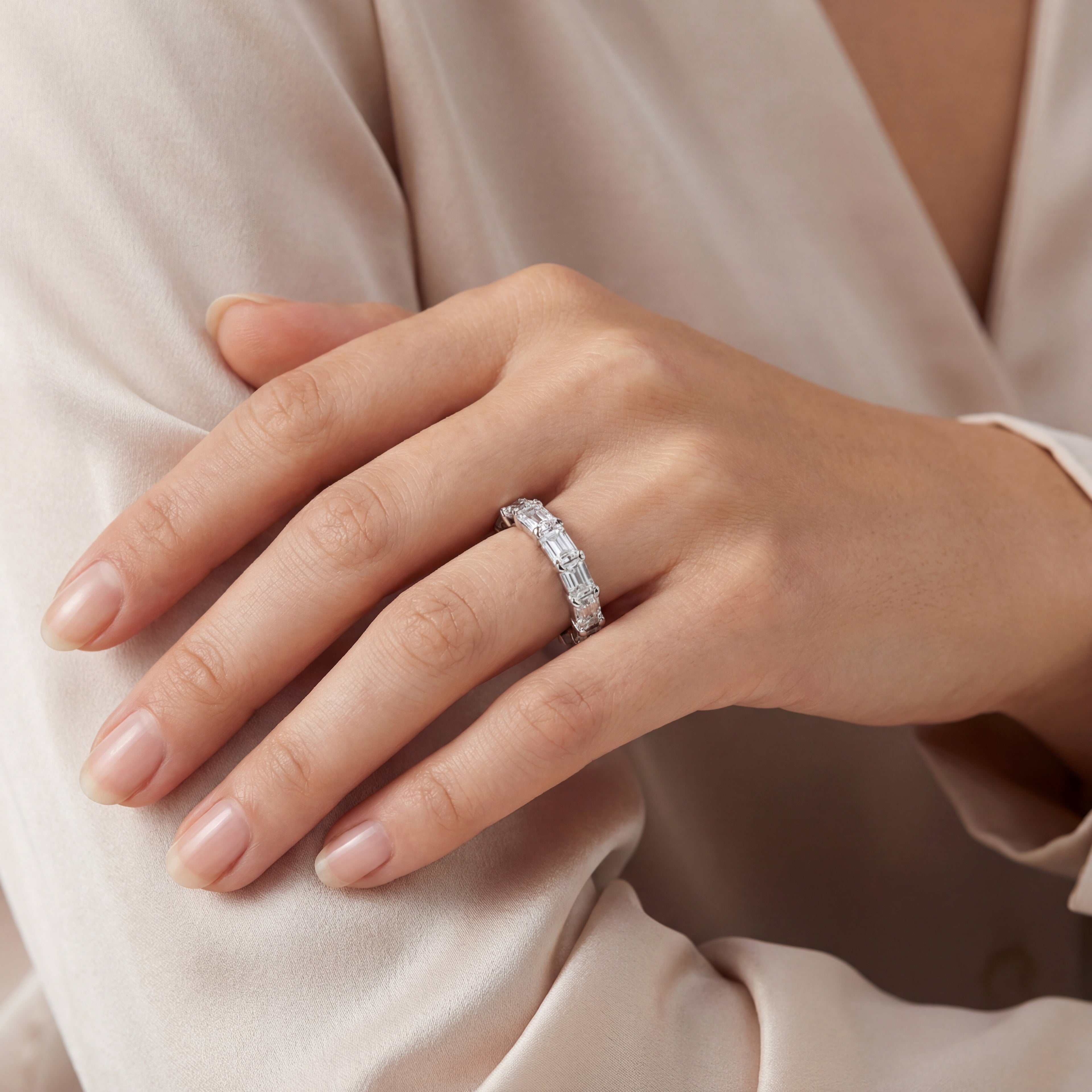 Wedding Band - 5 Baguettes Ring