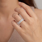 Wedding Band - White Gold 7 Stone Oval Diamond, view 2 — Levendi Jewellers