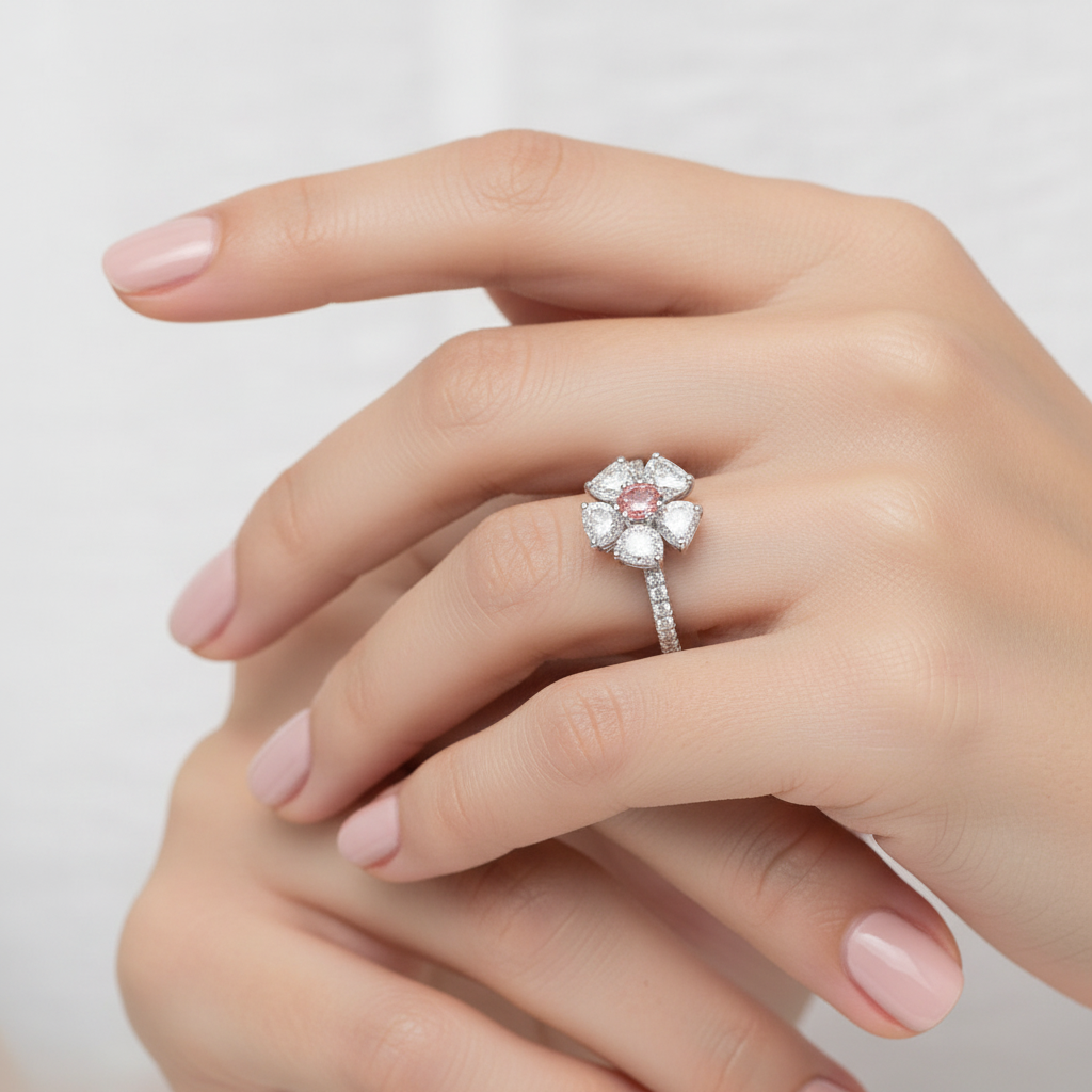 Flora Pink - Pink Diamond 0.17ct, view 2 — Levendi Jewellers
